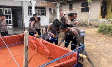 Semangat-'Polisi-Bersama-Masyarakat:-Polda-Jatim-Dirikan-Posko-Karhutla-dan-Distribusikan-Air-Bersih-di-Pasuruan