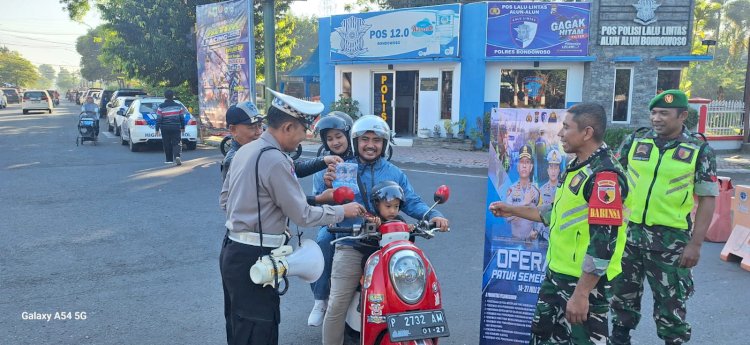 Operasi Patuh Semeru 2025 Polres Bondowoso Sapa Masyarakat di CFD Gelorakan Tertib Lalu Lintas