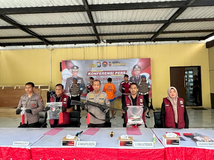 Polresta Sidoarjo Ungkap Pelaku dan Motif Tertembaknya Pria di Kedungboto Porong
