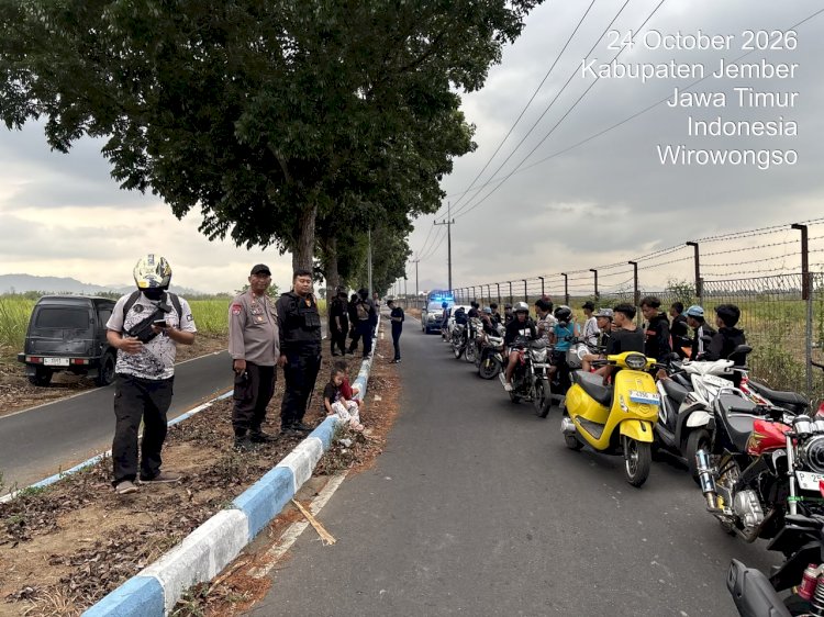 Respons Cepat Aduan 110, Polres Jember Amankan 21 Motor Balap Liar di Akses Bandara Notohadinegoro